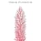 7ft. Pre-Lit Flocked Pink Artificial Alpine Pencil Tree, Clear Lights